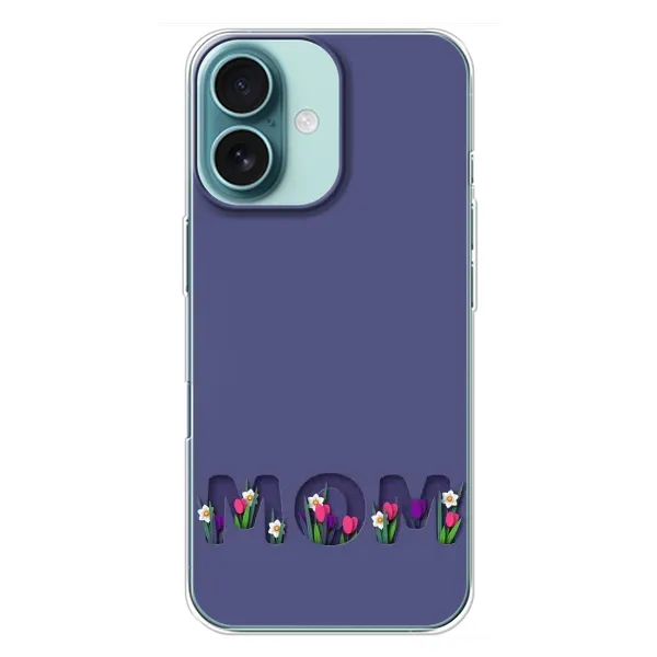 Чехол с принтом «Мама в цветах» для iPhone 16 Plus Чехол с принтом «Мама в цветах» для iPhone 16 Plus