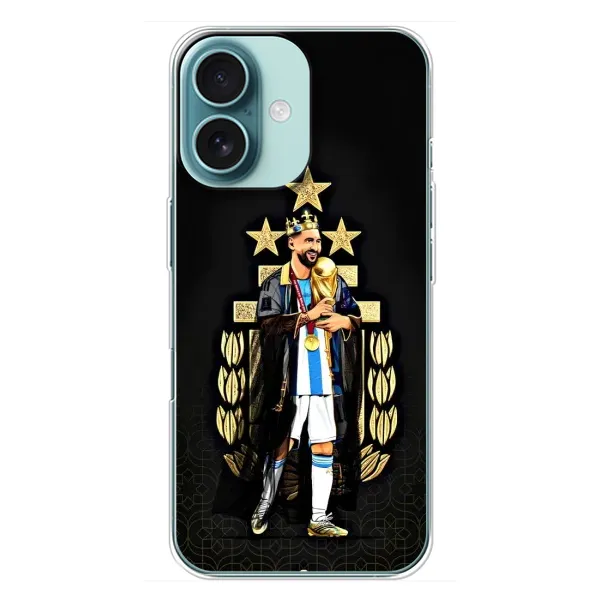 Чохол з принтом «Мессі Король» для iPhone 16 Plus