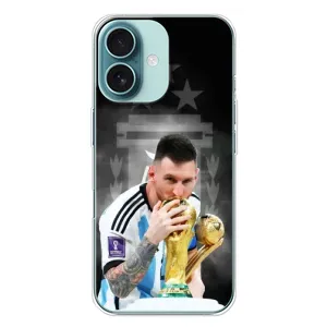 Чехлы для iPhone 16 Plus (Leo чемпион) (AlphaPrint) (Месси Чемпион)