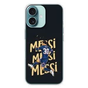 Чехлы для iPhone 16 Plus (Leo чемпион) (AlphaPrint) (Messi ПСЖ)