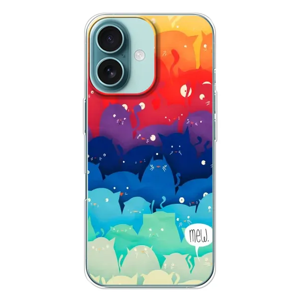Чехол с принтом «Mew» для iPhone 16 Plus