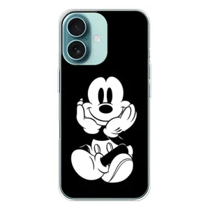 Эксклюзивный чехол для iPhone 16 Plus (AlphaPrint - Мультяшные) (Микки на черном)