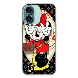 Чехол Disney Mouse iPhone 16 Plus (PREMIUMPrint) (Минни peace)