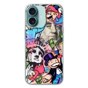 Чехлы с крутыми принтами для iPhone 16 Plus - (PREMIUMPrint) (Monopoly man)
