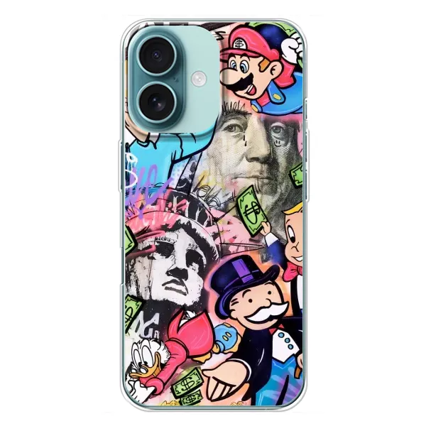 Чехол с принтом «Monopoly man» для iPhone 16 Plus