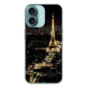 Чехол Эйфелева Башня для iPhone 16 Plus - (AlphaPrint) (Ночной Париж)