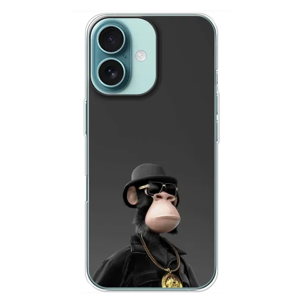Чехол с принтом «Обезьяна NFT» для iPhone 16 Plus