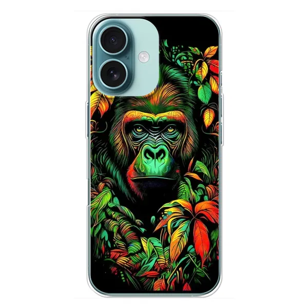 Чехол с принтом «Обезьяна в тропиках» для iPhone 16 Plus