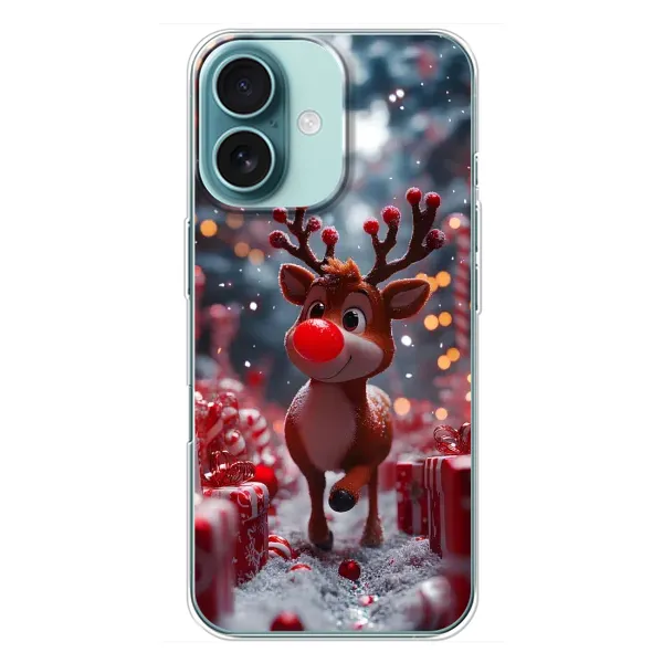Чехол с принтом «Олень среди подарков» для iPhone 16 Plus