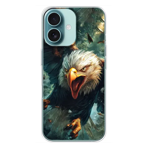Чохол з принтом «Орел у польоті» для iPhone 16 Plus