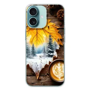 Чохол з унікальним дизайном 'Осінь з кавою' для iPhone 16 Plus (Осінньо-зимова кава)