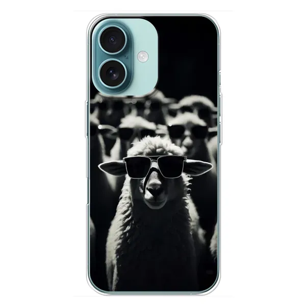 Чехол с принтом «Овечка в очках» для iPhone 16 Plus