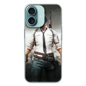 Чехол PUBG для Айфон 16 Плюс (AlphaPrint) (Пабг мен)