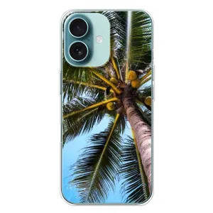 Силиконовый чехол с КАРТИНКАМИ лето для iPhone 16 Plus (AlphaPrint) (Пальма)