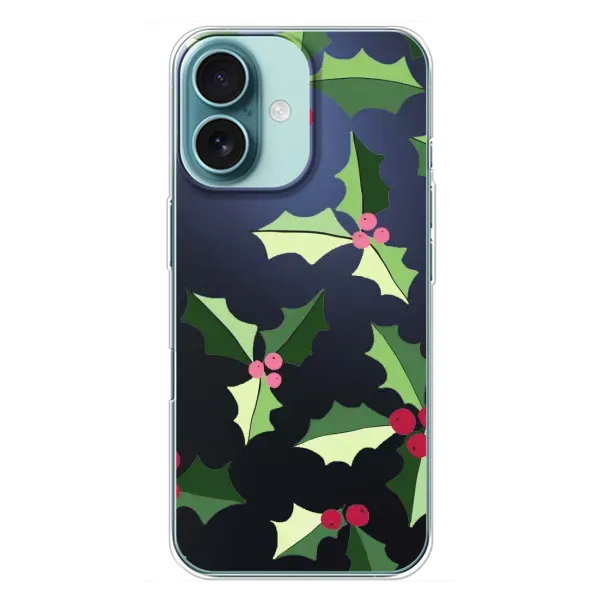 Чехол с принтом «Рождественский фон» для iPhone 16 Plus