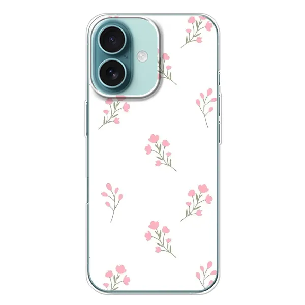 Чохол з принтом «Рожеві квіти» для iPhone 16 Plus