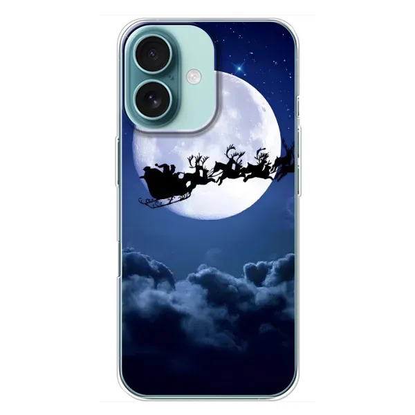 Чехол с принтом «Санта - луна» для iPhone 16 Plus Чехол с принтом «Санта - луна» для iPhone 16 Plus