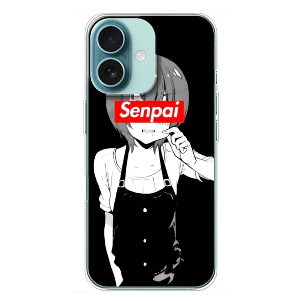 Чохол з принтом «Senpai» для iPhone 16 Plus