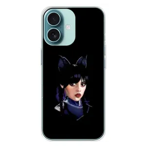 Чехлы Венсдей на iPhone 16 Plus Уэнсдей (AlphaPrint) (серьезная Уэнздей)
