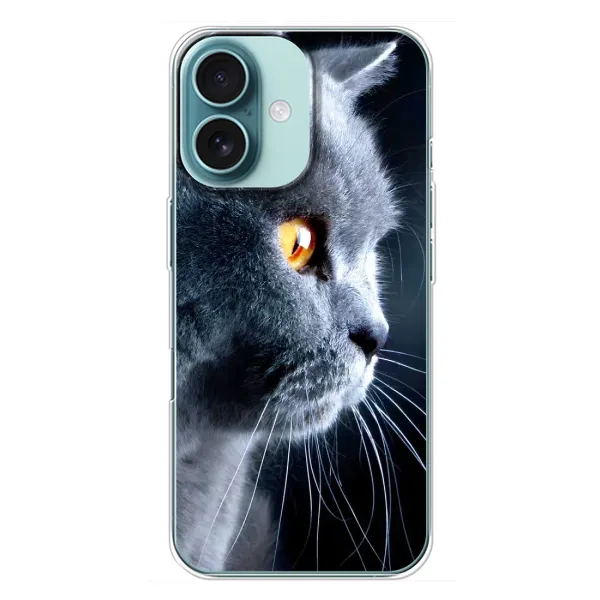 Чехол с принтом «Серый Кот» для iPhone 16 Plus