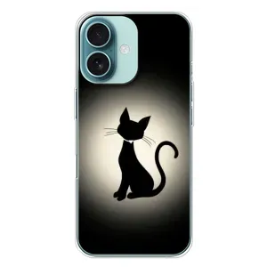 Чехол с принтом для iPhone 16 Plus (AlphaPrint) Модные коты (Силуэт котика)