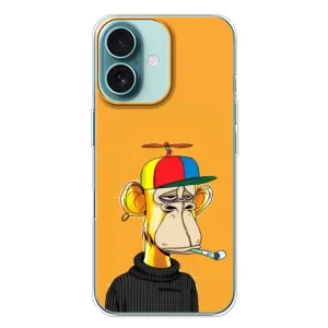 Чехлы с Обезьянами NFT для iPhone 16 Plus (AlphaPrint) (Скучающая Обезьяна NFT)