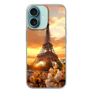 Чехол Эйфелева Башня для iPhone 16 Plus - (AlphaPrint) (Солнечная башня)