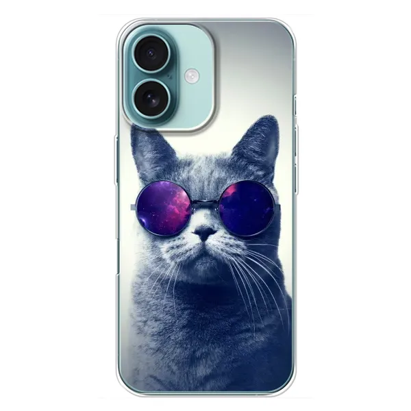 Чохол з принтом «Стильний кіт» для iPhone 16 Plus