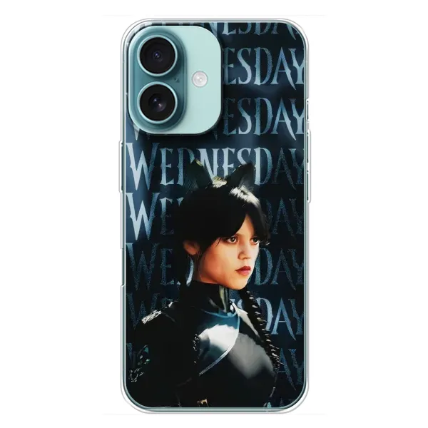 Чехол с принтом «Уэнздей кошка» для iPhone 16 Plus