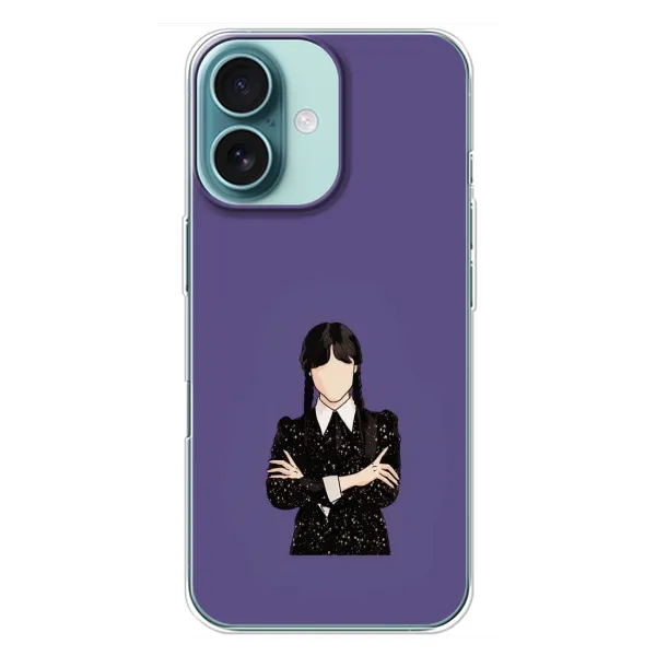 Чехол с принтом «Уэнздей в черном» для iPhone 16 Plus