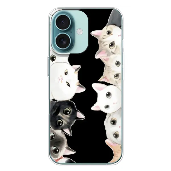 Чехол с принтом «Взгляд котов» для iPhone 16 Plus