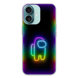 Чехол Амонг Ас для iPhone 16 Plus (AlphaPrint) (Яркий скин)