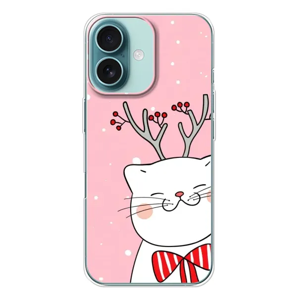 Чехол с принтом «Зимний кот» для iPhone 16 Plus Чехол с принтом «Зимний кот» для iPhone 16 Plus
