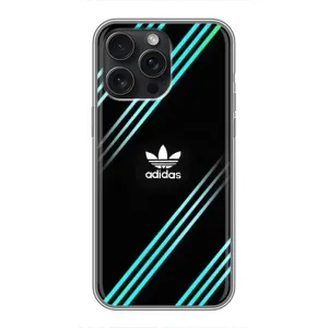 Чехлы Адидас для iPhone 16 Pro Max (AlphaPrint) (Адидас с полосами)