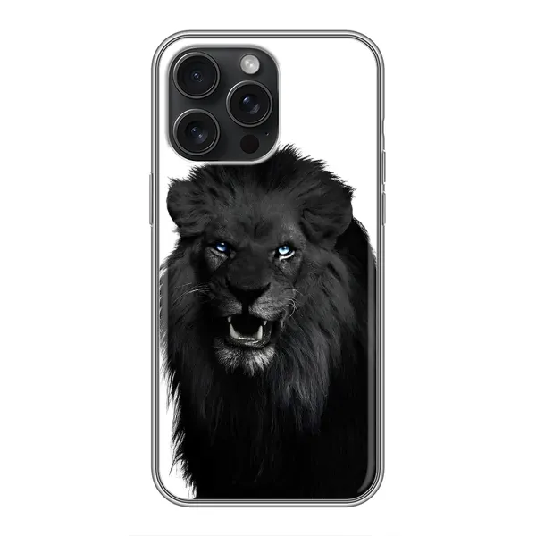 Чехол с принтом «Черный ЛЕВ» для iPhone 16 Pro Max