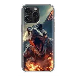 Чехол с картинкой «Хищники» для iPhone 16 Pro Max (Огненный динозавр)