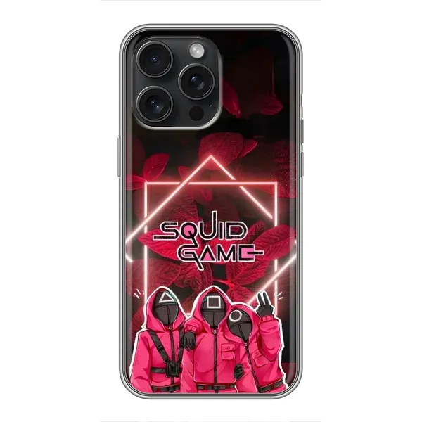 Чохол з принтом «Охоронці Гра кальмара» для iPhone 16 Pro Max Чохол з принтом «Охоронці Гра кальмара» для iPhone 16 Pro Max