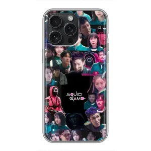 Чехол Гра в кальмара для iPhone 16 Pro Max (Коллаж Игра кальмара)