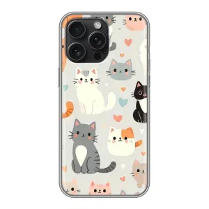 Чехол с рисунком кот на iPhone 16 Pro Max (Коллаж котов)