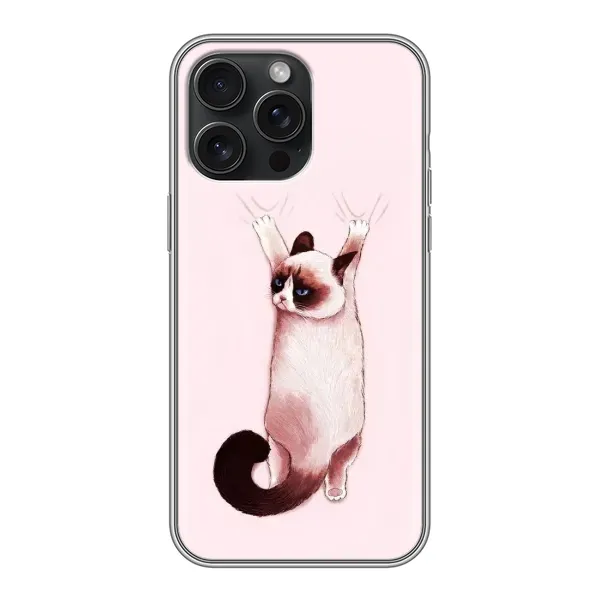 Чехол с принтом «Котик падает» для iPhone 16 Pro Max