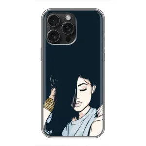 Чехол с печатью для iPhone 16 Pro Max - (Мода) (AlphaPrint) (Красивая девочка)