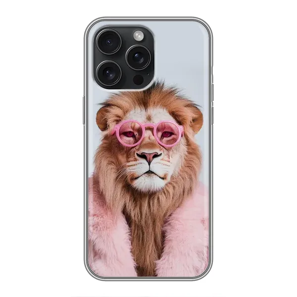 Чехол с принтом «Лев в очках» для iPhone 16 Pro Max Чехол с принтом «Лев в очках» для iPhone 16 Pro Max