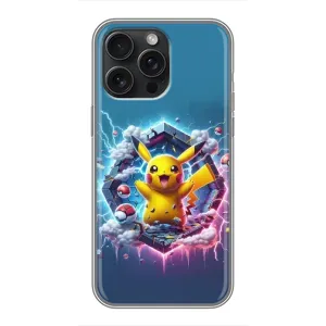 Чохол з Пікачу на iPhone 16 Pro Max (Лого Пікачу)