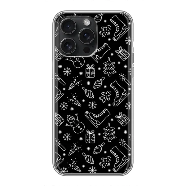 Чохол з принтом «Новорічний фон» для iPhone 16 Pro Max