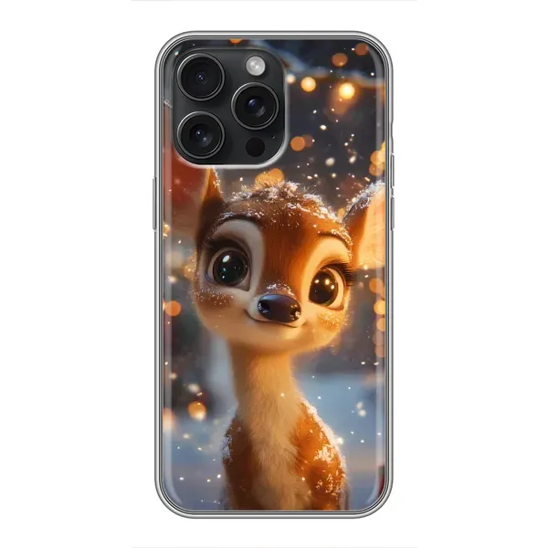 Чохол з принтом «Оленятко серед гірлянд» для iPhone 16 Pro Max