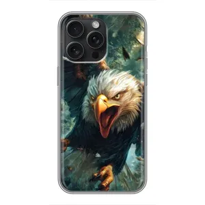 Чехол с картинкой «Хищники» для iPhone 16 Pro Max (Орел в полете)