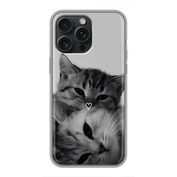 Чехол с принтом «Пара котов» для iPhone 16 Pro Max