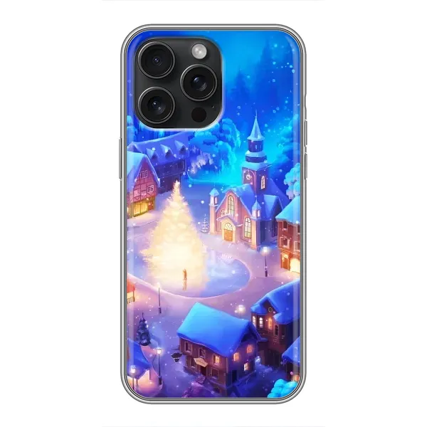 Чехол с принтом «Рождественский город» для iPhone 16 Pro Max