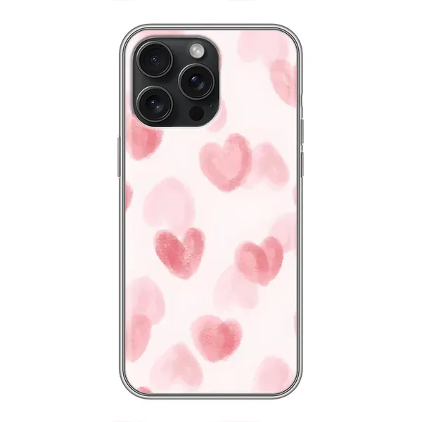 Чехол с принтом «Розовые сердечки» для iPhone 16 Pro Max Чехол с принтом «Розовые сердечки» для iPhone 16 Pro Max
