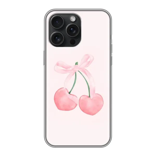 Чехол с принтом «Розовые вишни» для iPhone 16 Pro Max Чехол с принтом «Розовые вишни» для iPhone 16 Pro Max